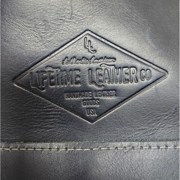 LIFETIME LEATHER Lifetime Tote Bag Navy Blue Minimalist Hand Crafted Durable - Picture 3 of 11